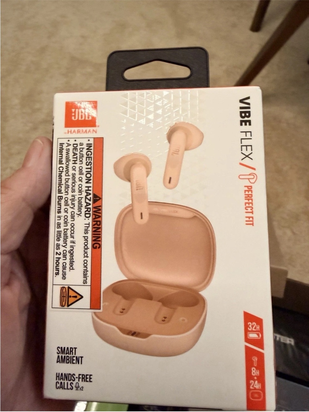 Brand New - JBL Vibe Flex Wireless Earbuds — tan